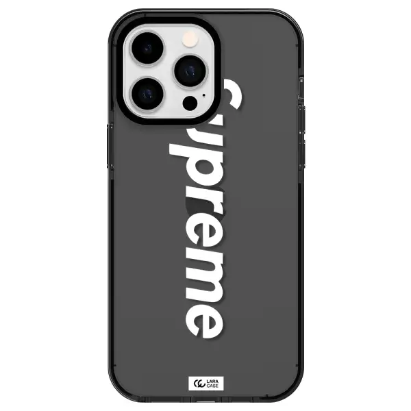 Supreme Vertical Apple iPhone 14 pro max impact Smoke Black Case