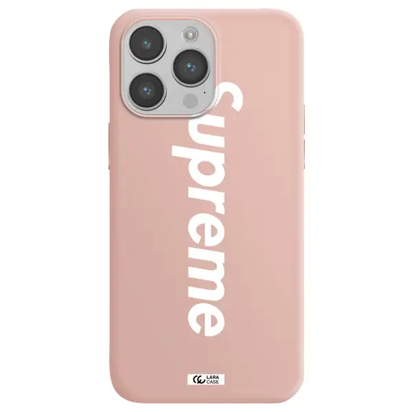 Supreme Vertical Apple iPhone 14 pro max Silicone pastel pink Case