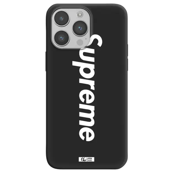 Supreme Vertical Apple iPhone 14 pro Silicone black Case