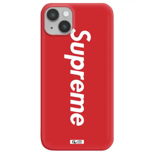 Supreme Vertical Apple iPhone 14 Silicone Imperial Red Case