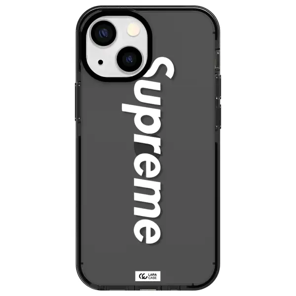 Supreme Vertical Apple iPhone 15 impact Smoke Black Case