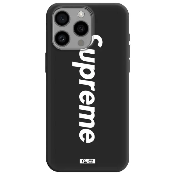 Supreme Vertical Apple Iphone 15 Pro max Silicone black Case