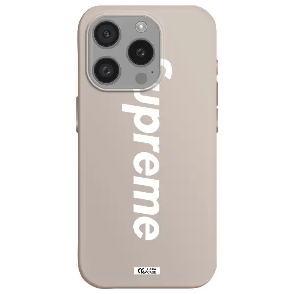 Supreme Vertical Apple Iphone 15 Pro Silicone Stone Case