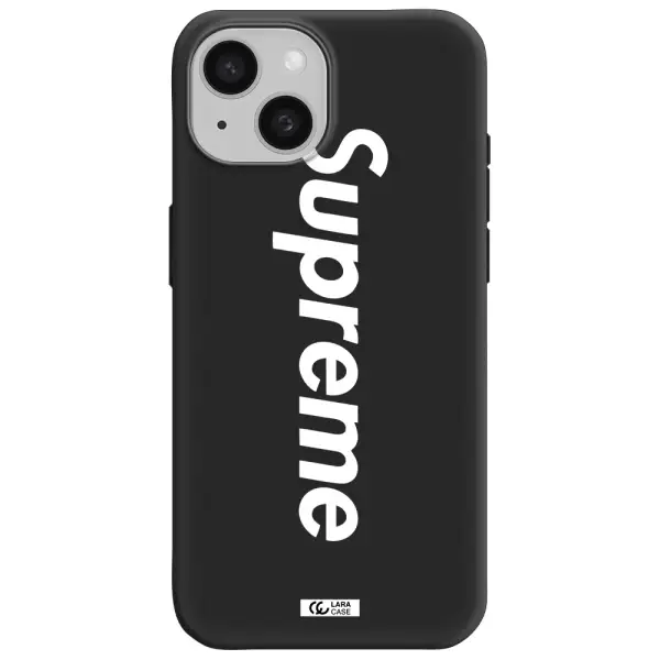 Supreme Vertical Apple iPhone 15 Silicone black Case