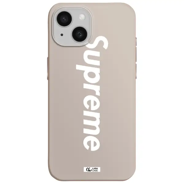 Supreme Vertical Apple iPhone 15 Silicone Stone Case