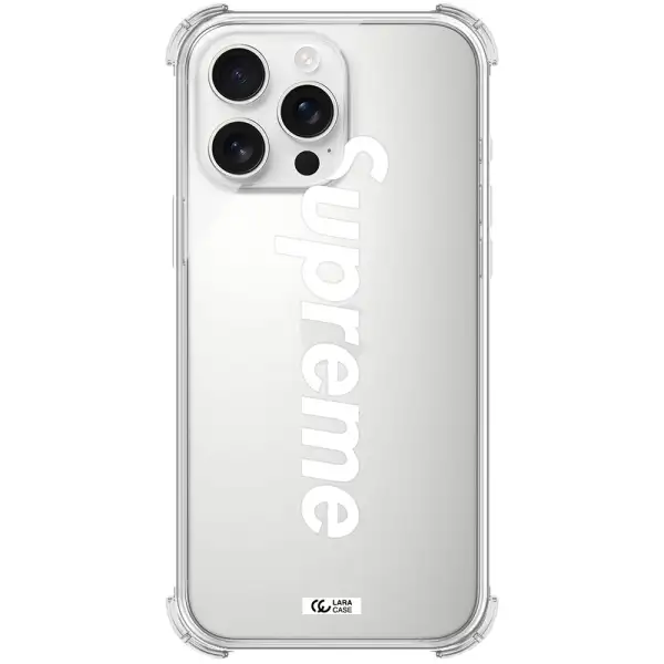 Supreme Vertical Apple Iphone 16 Pro Max Clear Pc Case