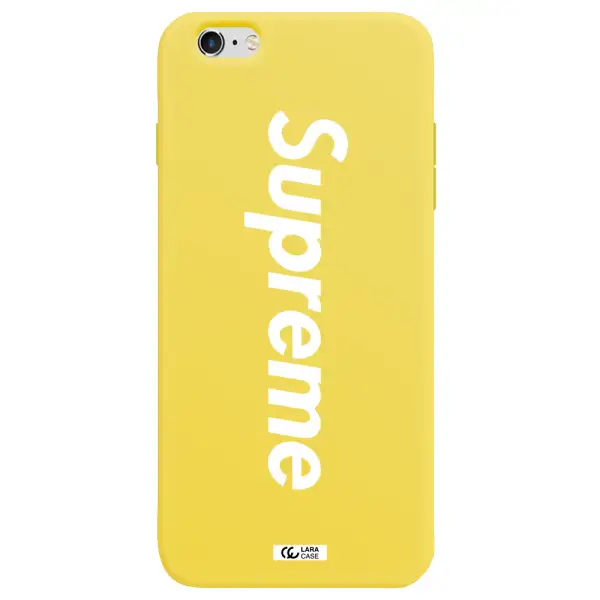 Supreme Vertical Apple iPhone 6 s plus Silicone canary yellow Case
