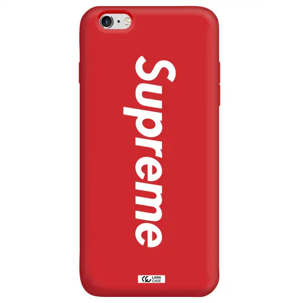 Supreme Vertical Apple iPhone 6 s plus Silicone Imperial Red Case