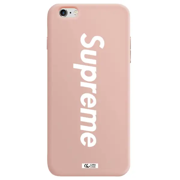 Supreme Vertical Apple iPhone 6 s plus Silicone pastel pink Case