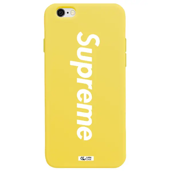 Supreme Vertical Apple iPhone 6 Silicone canary yellow Case