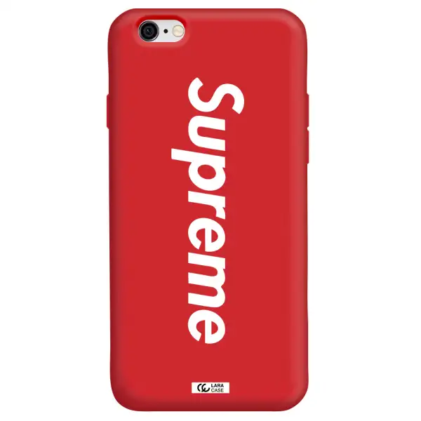 Supreme Vertical Apple iPhone 6 Silicone Imperial Red Case
