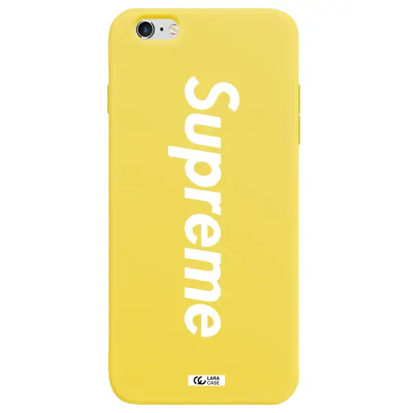 Supreme Vertical Apple iPhone 6S Silicone canary yellow Case
