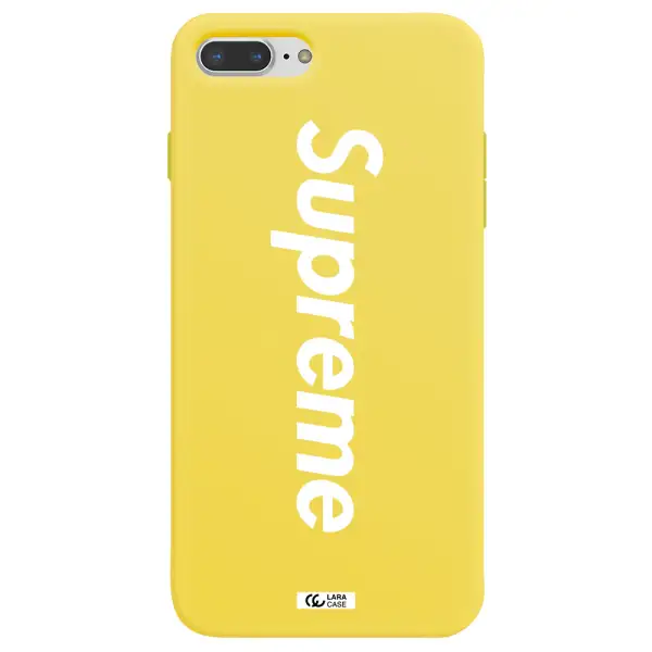 Supreme Vertical Apple iPhone 7 plus Silicone canary yellow Case