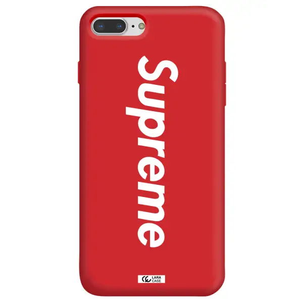 Supreme Vertical Apple iPhone 7 plus Silicone Imperial Red Case