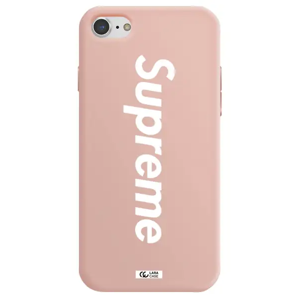 Supreme Vertical Apple iPhone 7 Silicone pastel pink Case
