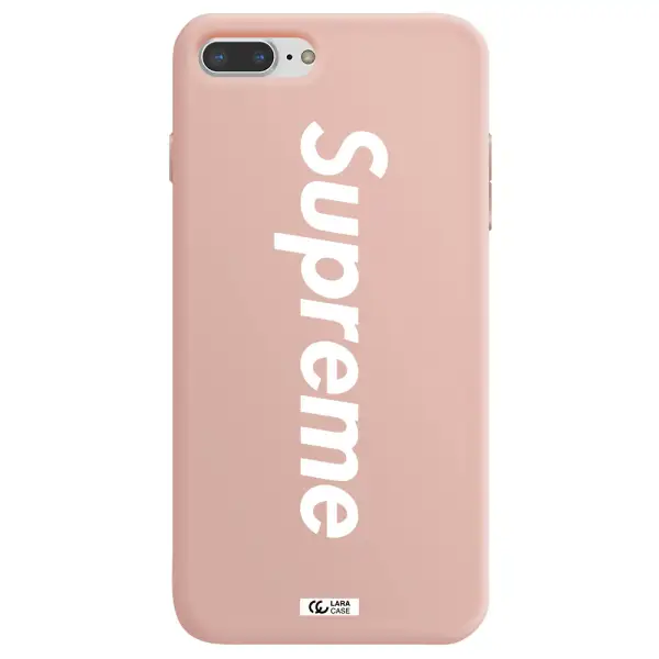 Supreme Vertical Apple iPhone 8 plus Silicone pastel pink Case