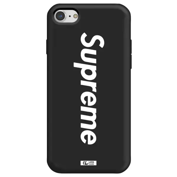 Supreme Vertical Apple iPhone 8 Silicone black Case