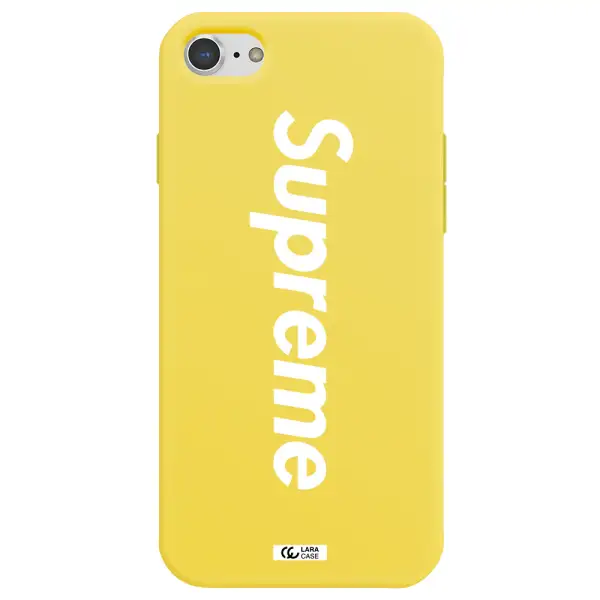 Supreme Vertical Apple iPhone 8 Silicone canary yellow Case
