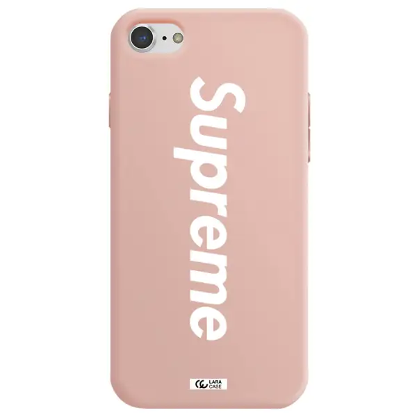 Supreme Vertical Apple iPhone 8 Silicone pastel pink Case