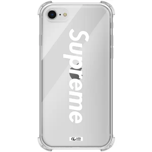 Supreme Vertical Apple iPhone se 2020 Clear PC Case