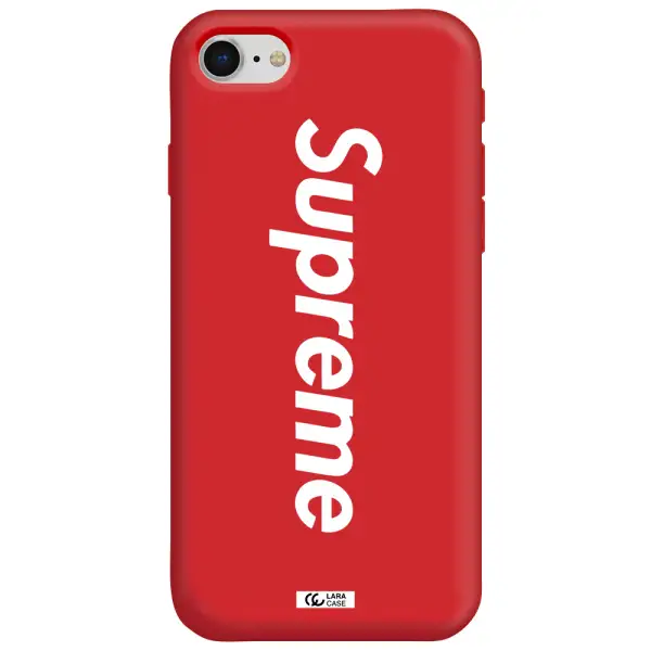 Supreme Vertical Apple iPhone se 2020 Silicone Imperial Red Case
