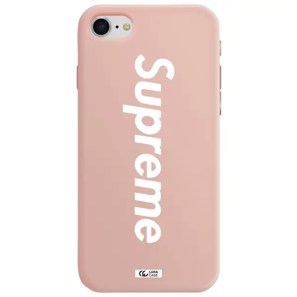 Supreme Vertical Apple iPhone se 2020 Silicone pastel pink Case