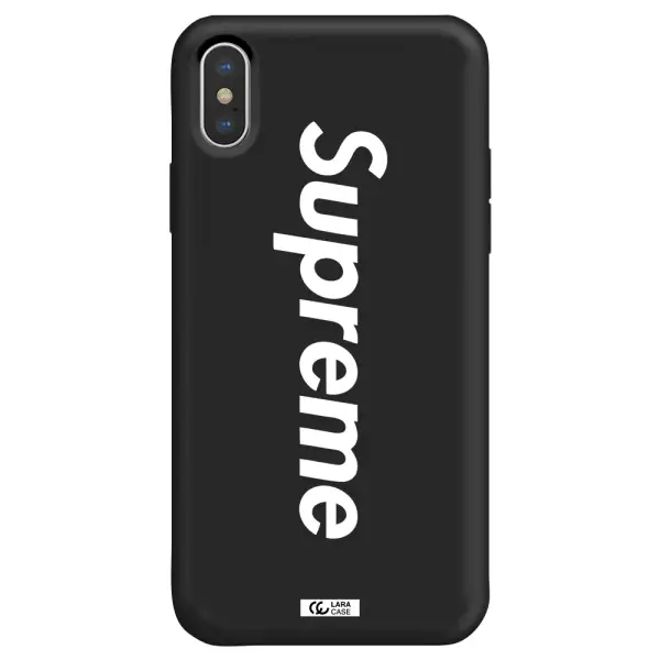 Supreme Vertical Apple iPhone XS max Silicone black Case