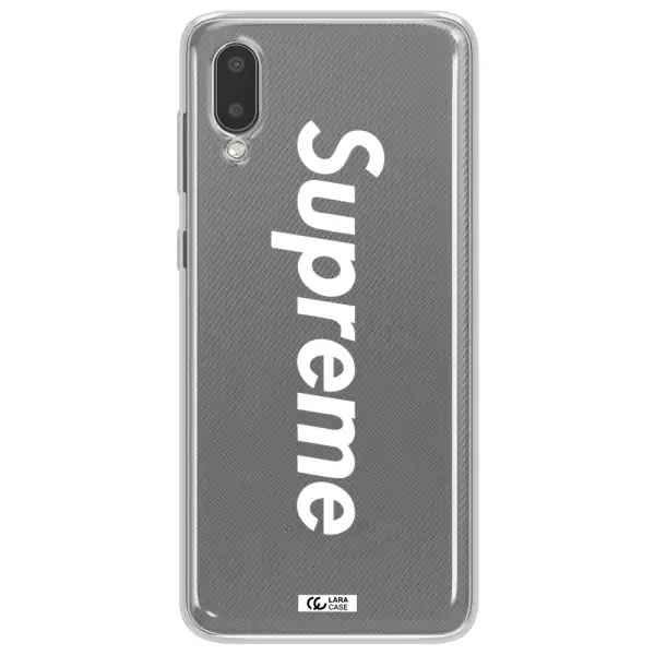 Supreme Vertical Samsung A02 Clear TPU Case