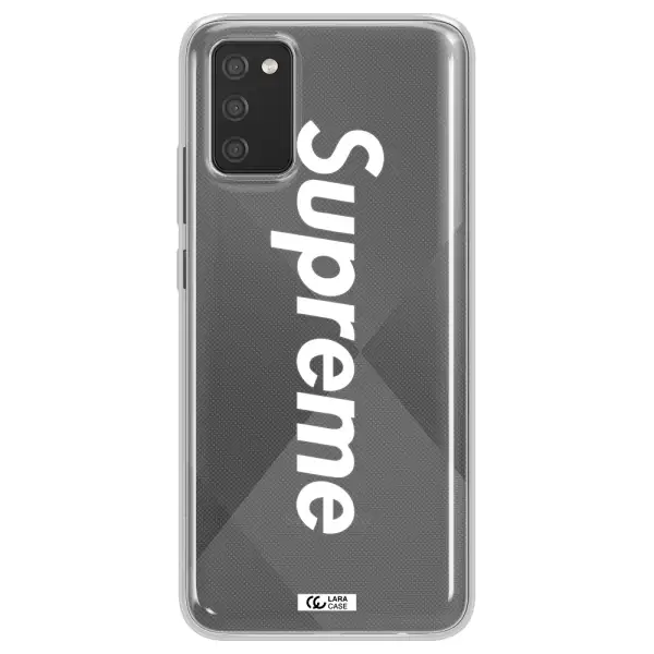 Supreme Vertical Samsung A02S Clear TPU Case