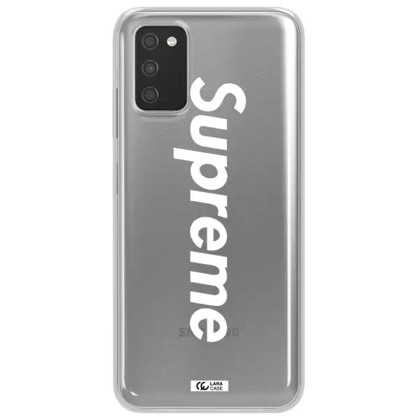 Supreme Vertical Samsung A03S Clear TPU Case