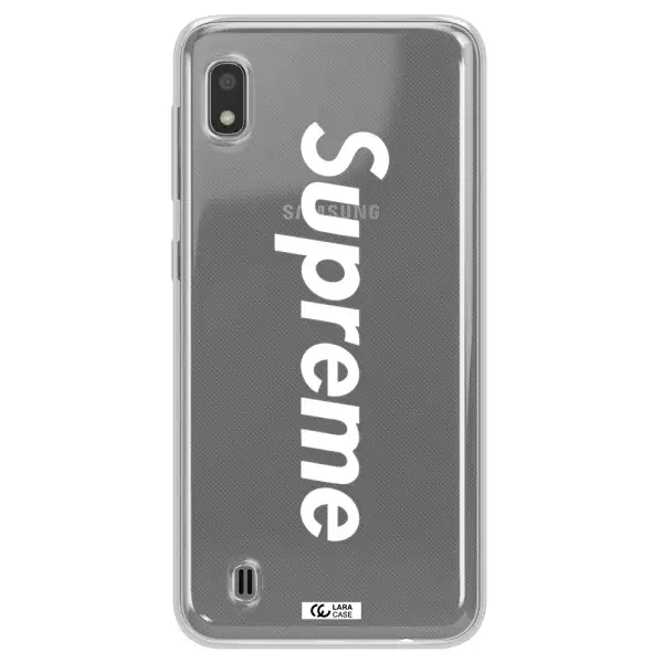 Supreme Vertical Samsung A10 Clear TPU Case