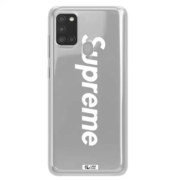 Supreme Vertical Samsung A21S Clear TPU Case