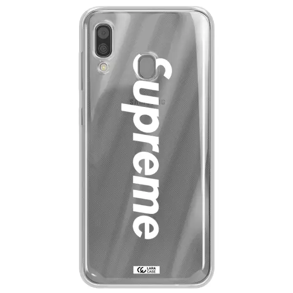 Supreme Vertical Samsung A30 Clear TPU Case