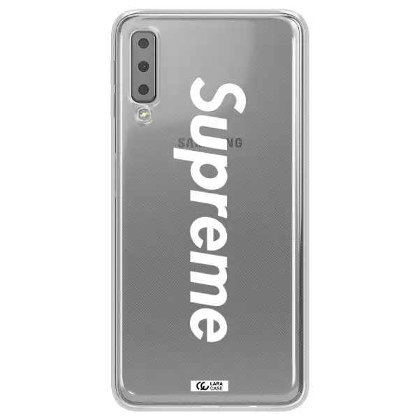 Supreme Vertical Samsung A7 2018 Clear TPU Case