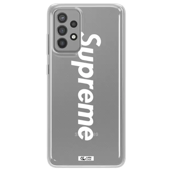 Supreme Vertical Samsung A72 Clear TPU Case