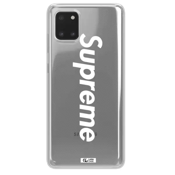 Supreme Vertical Samsung A81 Clear TPU Case