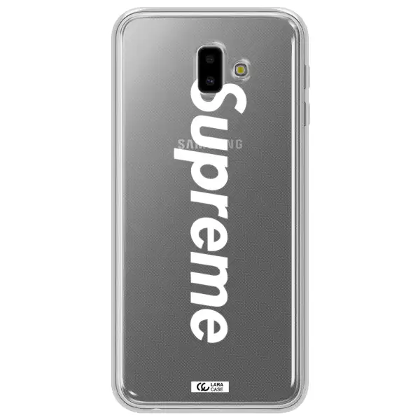 Supreme Vertical Samsung J6 Plus Clear TPU Case