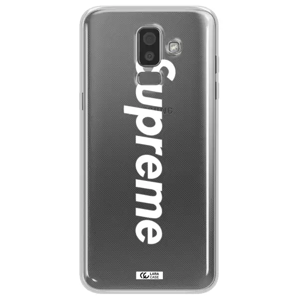 Supreme Vertical Samsung J8 Clear TPU Case