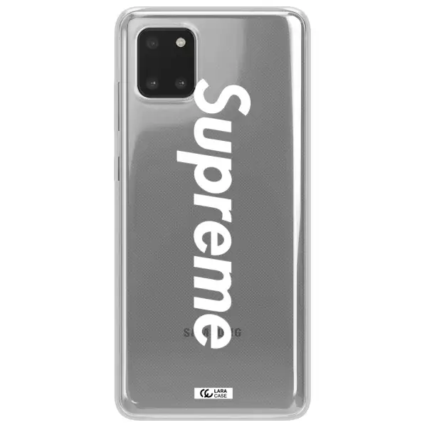 Supreme Vertical Samsung Note 10 Lite Clear TPU Case