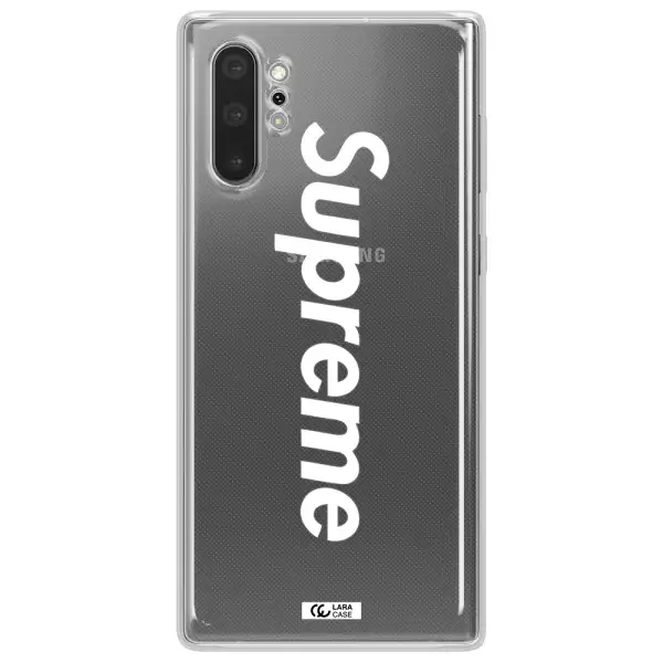 Supreme Vertical Samsung Note 10 Plus Clear TPU Case