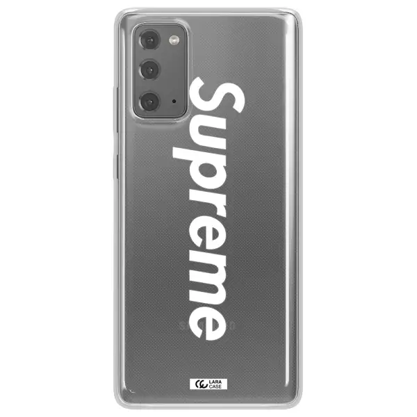 Supreme Vertical Samsung Note 20 Clear TPU Case