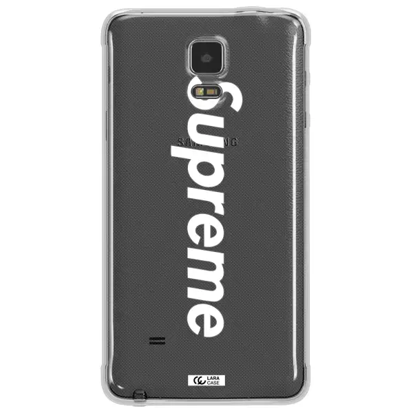 Supreme Vertical Samsung Note 4 Clear TPU Case