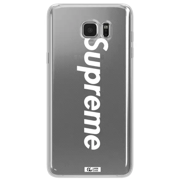 Supreme Vertical Samsung Note 5 Clear TPU Case