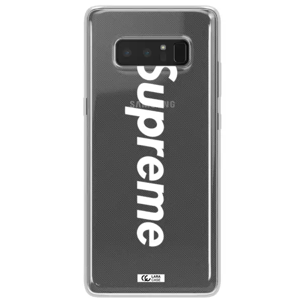 Supreme Vertical Samsung Note 8 Clear TPU Case