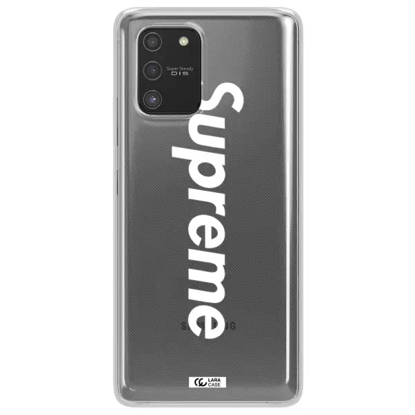 Supreme Vertical Samsung S10 Lite Clear TPU Case
