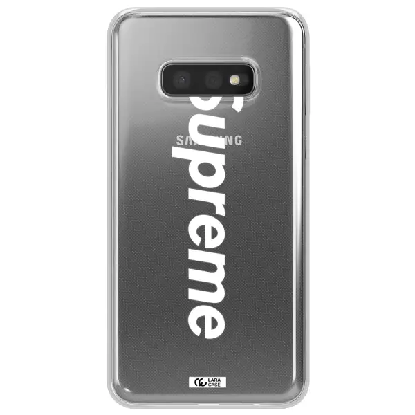 Supreme Vertical Samsung S10e Clear TPU Case