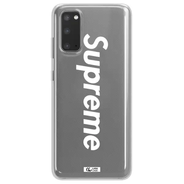 Supreme Vertical Samsung S20 Clear TPU Case