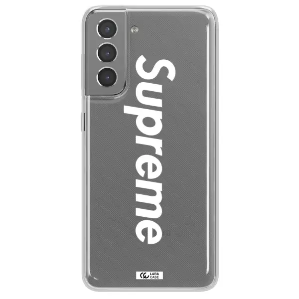 Supreme Vertical Samsung S21 Clear TPU Case