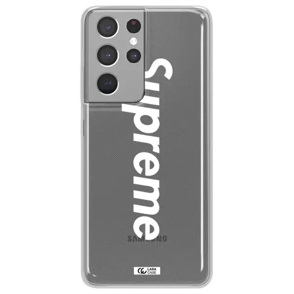 Supreme Vertical Samsung S21 Ultra Clear TPU Case