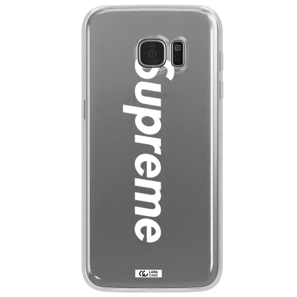Supreme Vertical Samsung S7 Edge Clear TPU Case
